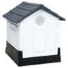 Dog House- Gray (22.4"x26.8"x26" )Polypropylene - Image 4