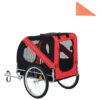 vidaXL Dog Bike Trailer Red and Black - Image 3