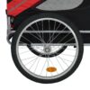 vidaXL Dog Bike Trailer Red and Black - Image 4