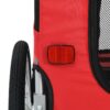 vidaXL Dog Bike Trailer Red and Black - Image 5