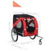 vidaXL Dog Bike Trailer Red and Black - Image 7