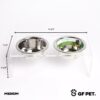 Acrylic Double Feeder - Clear - Image 5