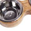 Pet Feeder, Wood & Metal, Double Diner - Image 4