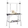 Grooming Table, Adjustable, w/ 2 Loops & Basket