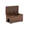 Litter Box Cover,- Walnut Brown Finished Wood - Image 3