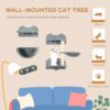 Cat Tree , Wall Mounted, Shelves , 4PCS - Grey - Image 3