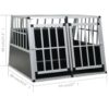 vidaXL Dog Cage with Double Door 94x88x69 cm - Image 11