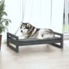 Bed, XL , Solid Pine Wood- Grey - Image 3