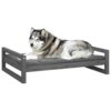 Bed, XL , Solid Pine Wood- Grey - Image 4