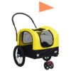 Bike Trailer & Jogging Stroller, 2-in-1,-Yellow and Black
