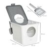 Litter Box, Enclosed w/ Front Entrance, Top exit, Scoop- White - Image 3