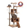 Cat Tree, Multi-Level , 74"H- Ochre Brown - Image 6