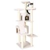 Cat Tree, Multi Levels , Real Wood, W/ Ramp, Three Perches, Two Condos-Ivory