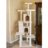 Cat Tree, Multi Levels , Real Wood, W/ Ramp, Three Perches, Two Condos-Ivory - Image 4