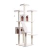 Cat Tree, Multi Levels , Real Wood, W/ Ramp, Three Perches, Two Condos-Ivory - Image 5