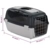 Pet Carrier, XL- Grey & Black (61x40:x8 cm) PP - Image 9