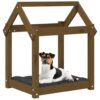 Bed, Dog , XL- Honey Brown (61x50x70 cm) Solid Wood Pine - Image 4